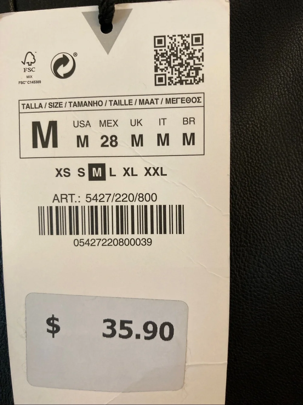 Zara Black Faux Leather Slim Leggings - Picture 3 of 10
